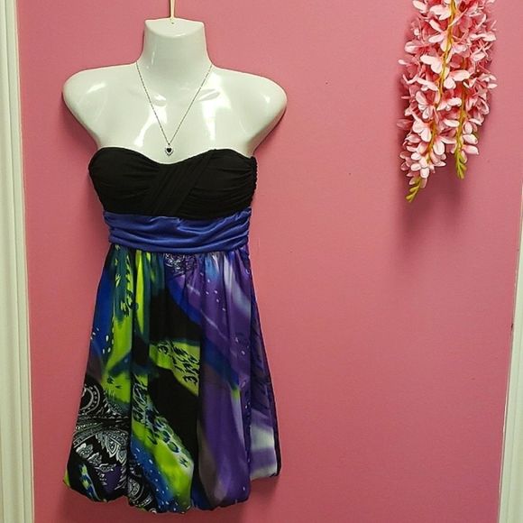 NWOT💕🖤 I.N Strapless Dress Size 3 - Picture 2 of 7